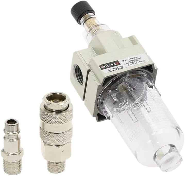 1pc AL2000-02 G1/4 Gas source processor oil mist Air Oiler Pneumatic Oil Fog Lubricator EU Fittings(AL2000-02-SM20PM20,AL2000-02)