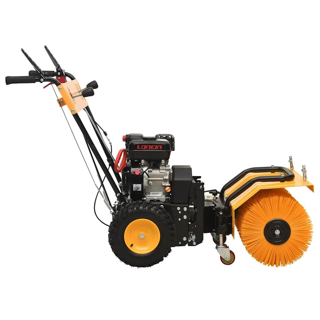 vidaXL Quitanieves y Barredora de Gasolina 2 en 1 Nieve Modo Arranque Cepillo Césped Escoba Jardín Herramienta Limpieza Hojas 6,5 HP