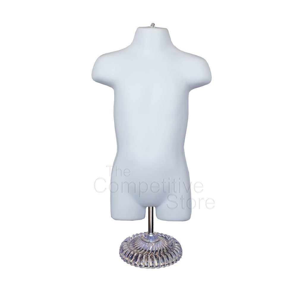 Buy Toddler Mannequin Torso, Dress Form Hollow Back Body Child, w/Economic Plastic Stand for