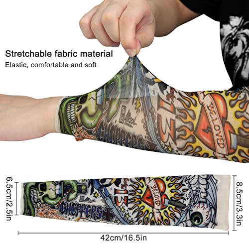 Tatoo Sleeves Men, Women, and Kids – Fake Temporary Tattoo Sleeve for Outdoor Sports, Random Pattern - Thumbnail 5