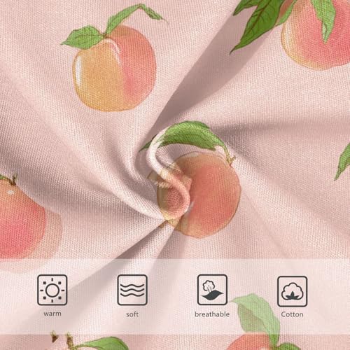 Wusikd Peach Fruits Girls' Underwear Cotton Pink Girls Briefs Soft Toddler Underwear 2T3