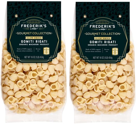 Organic Macaroni Product slow adried Gomiti Rigati Pasta (2 Bags, 16 oz. each)