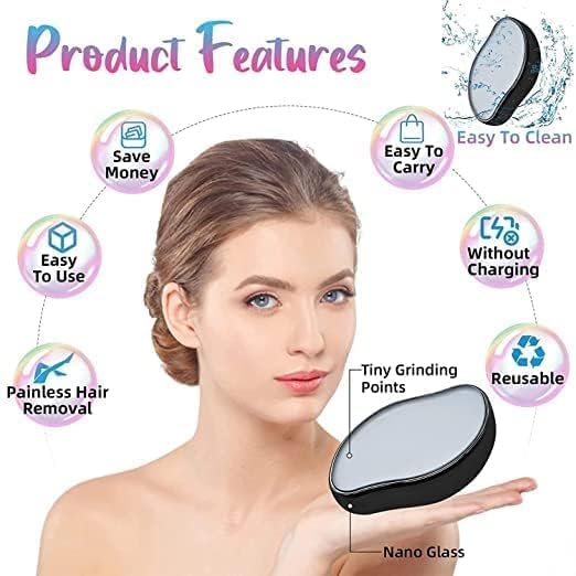 SHRI MODESHWARI ENTERPRISE Crystal Hair Remover for Women and Men, Magic Painless Exfoliation Hair Removal Tool Reusable Crystal Hair Remover Device(PACK OF 1)(MALTI COLOUR)