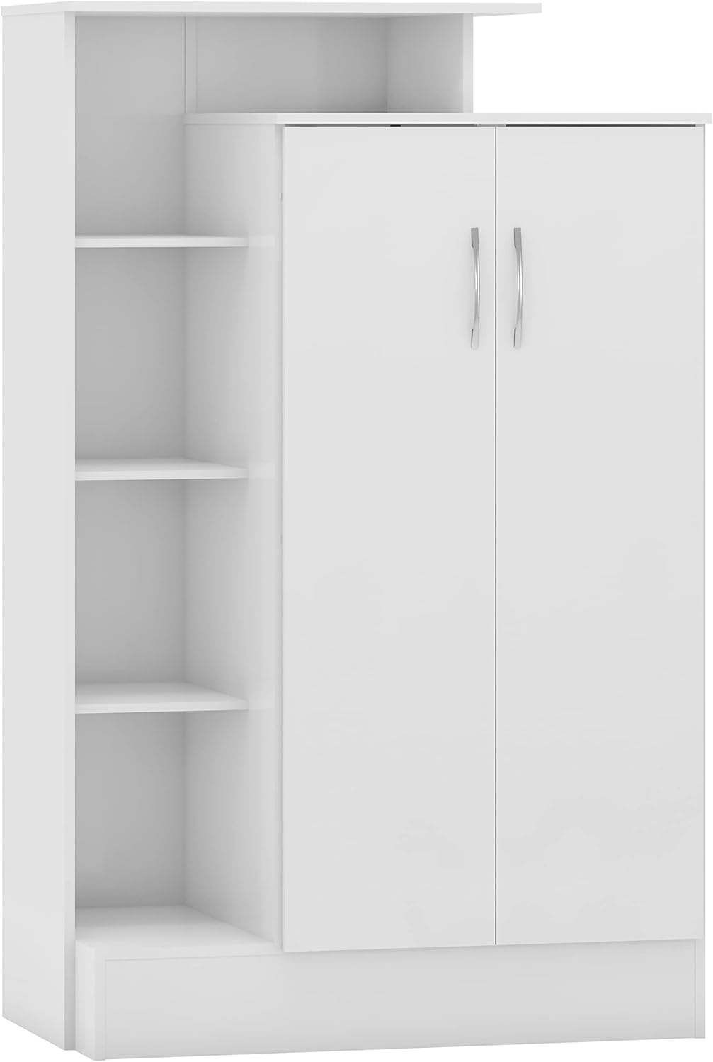 Seconique Nevada Petite Open Shelf Wardrobe in White Gloss Seconique Nevada Petite Open Shelf Wardrobe in White Gloss