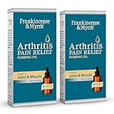 Frankincense and Myrrh Arthritis Pain Relief Rubbing Oil – Arthritis Pain Reliever with Frankincense Essential Oil for Sciatica, Lower Back, Neck, Hands, Knees, Joints and Shoulders, 2 fl.oz. - 2 Pack
