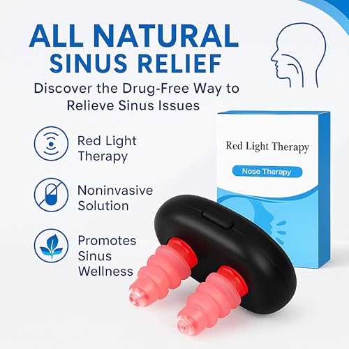 2026 Upgraded Red Light Nasal Therapy Device for Nose Congestion Relief, Portable Nasal Care Tool with Long Battery Life & Silicone Tips, Easy Home Use for Seasonal Comfort & Travel - Image 3