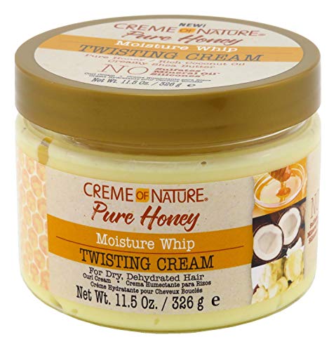 Creme Of Nature Pure Honey Twisting Cream 11.5 Ounce Jar (340ml) (3 Pack)