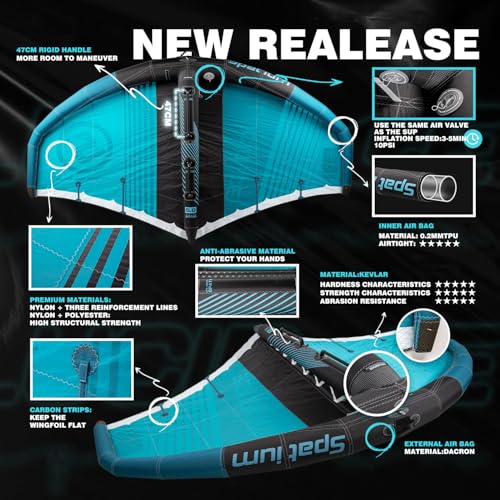 image for OTELETE Lucid Ice Inflatable Hydrofoil Board Foil Surfboard 160L Infla