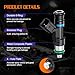 AZQOP Set of 6 Fuel Injectors For Ford Explorer Mustang Ranger, For Mercury Mountaineer, For Mazda B4000, V6 4.0L 2006 2007 2008 2009 2010, Replaces #0280158055, 822-11193, FJ818, CM5147, FJ10686