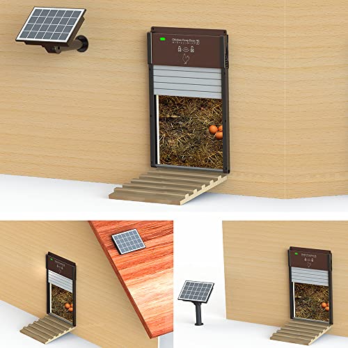 Automatischer Hühnerstall-Tür mit Timer, Lichtsensor, solarbetriebener Stall-Türöffner, Vollaluminium-Solar-Hühnerställe… – Bild 4