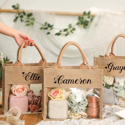 Bolso Tote personalizado para damas de honor miniatura 2