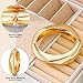 KISS WIFE Golden Jewelry Set for Women with Multi Layered Necklaces, Stackable Bracelets, Knuckle Rings, Hoop Earrings, Fashion Outfit Accessories Jewelry Packs, Gifts for Women (Style 5)