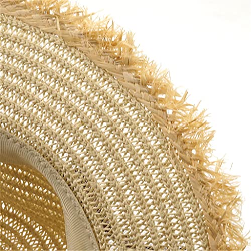 Chapeau de paille Fedora à large bord style décontracté chic pour l'été - 4