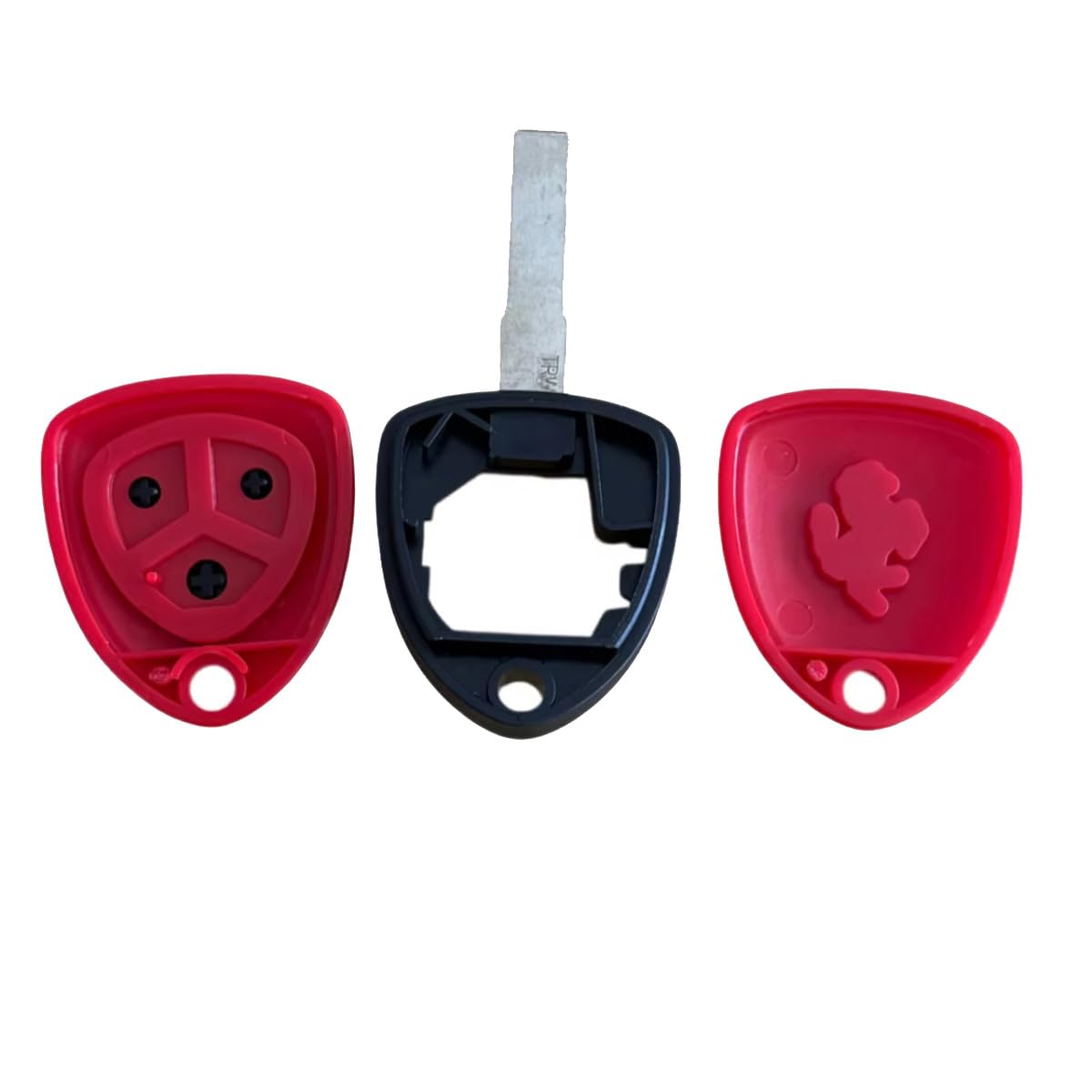 Carcasa Llave Coche para Ferrari 458 F430 612 Italia California 599 GTB Fiorano FF 1,Carcasa de Repuesto para Llave remota de 3 Botones
