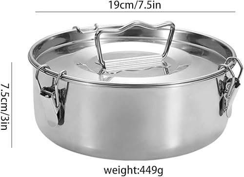 Miniatura 2 de Molde de flan con tapa, juego de olla a presión de acero inoxidable con mango de fácil elevación, olla a presión eficaz, Flanera Flan Maker