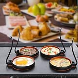 Picture of GOYLSER 4 Pack Silicone Egg Rings for Frying Egg, Black Round Cooking Egg Mold For Frying, Perfect Fried Egg Ring for Griddle, Nonstick Egg Circle Omelet Rings For Griddle