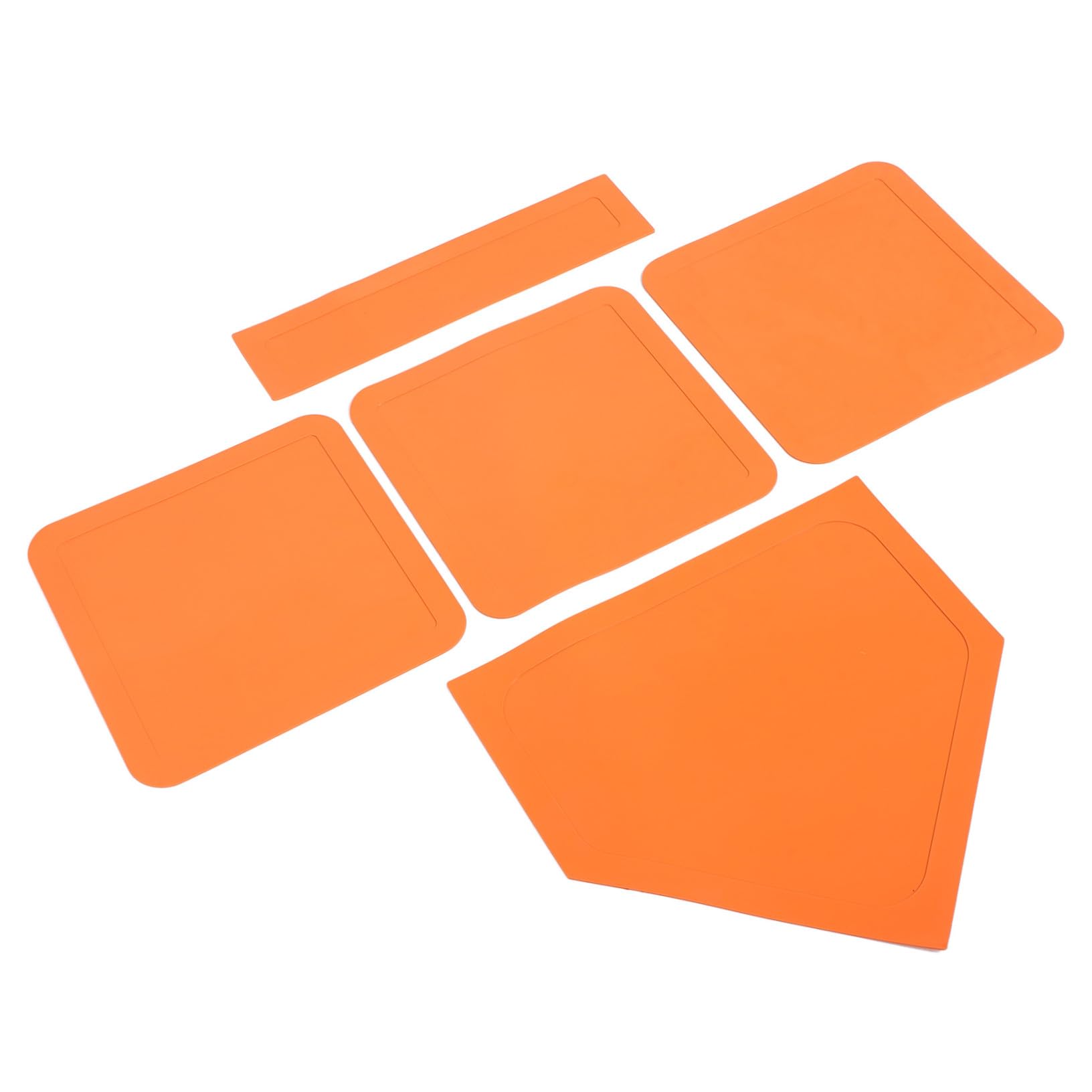 Bases de baseball caoutchouc imperméables orange set de 5 pièces - 8