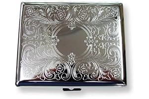 Etched Cigarette Case for Women Protect your 100's Cigarettes in Style -...