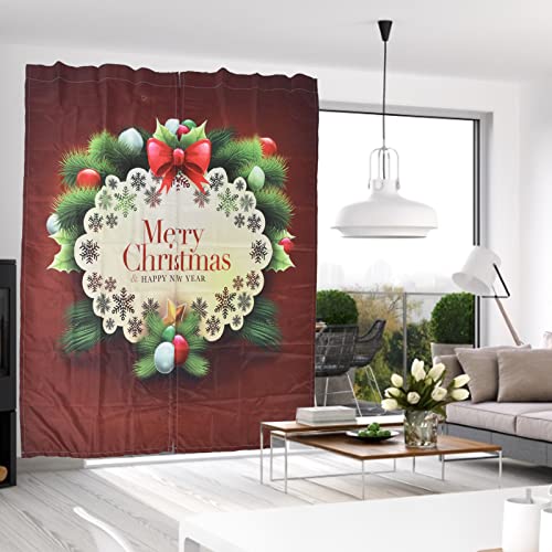 Cortina de Feliz Natal, cortina de sombra de cores de impressão brilhante durável e colorida impress