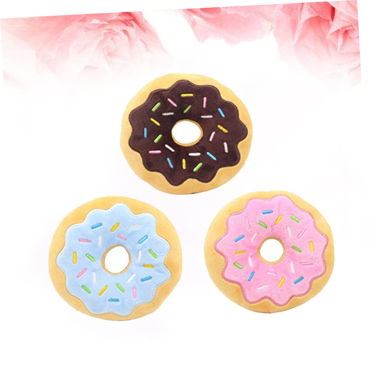 Supvox 9stücke Plüsch Hundespielzeug Im Donut-Design Mit Quietscher Kauspielzeug Für Welpen Und Hunde Fördert Zahngesundheit Und Langeweile Farben Zufällig