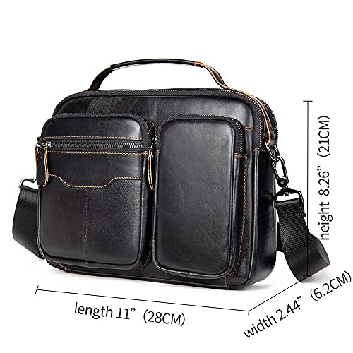 Men's shoulder bag leather handbags horns leather tissue bag briefcase2