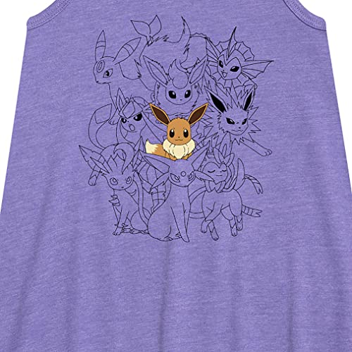 HYBRID APPAREL - Pokémon - Eevee Evolutions - Youth Girls A-line Dress - Size Large Purple2