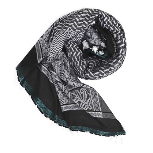 Image of PURFUN Men's Large Arab Shemagh Headscarf Muslim Headcover Shawl Keffiyeh Arabic Scarf