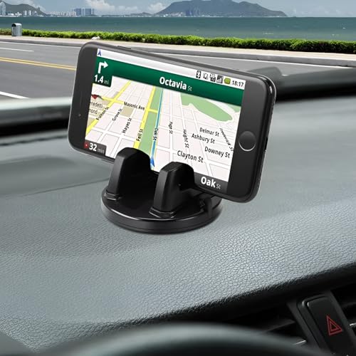 Image of Likestar Universal Car Dashboard Mount Holder | Anti-Slip Silicone Phone Stand with Strong Grip | 360 Adjustable Dash Mount for Smartphones, GPS & Devices | Secure, Stable, Easy Installation - BLACK