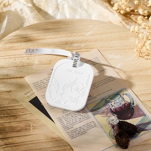 Image of Airkeep Car Air Freshener - Lavender Eucalyptus Handmade Scented Ceramic for Drawers and Closets, Car Air Freshener Gifts for Men Women Car Fragrance