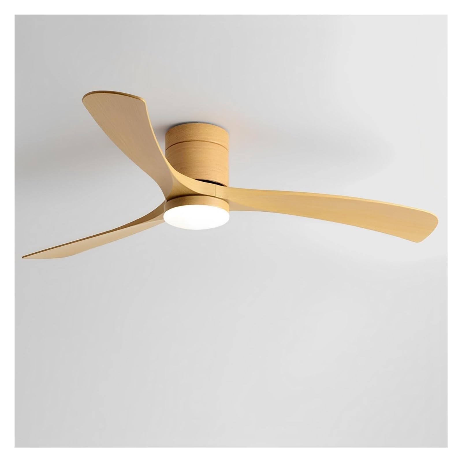 KHUKHU Modern Remote Ceiling Fan with LED Light Nordic Quiet Ceiling Fans