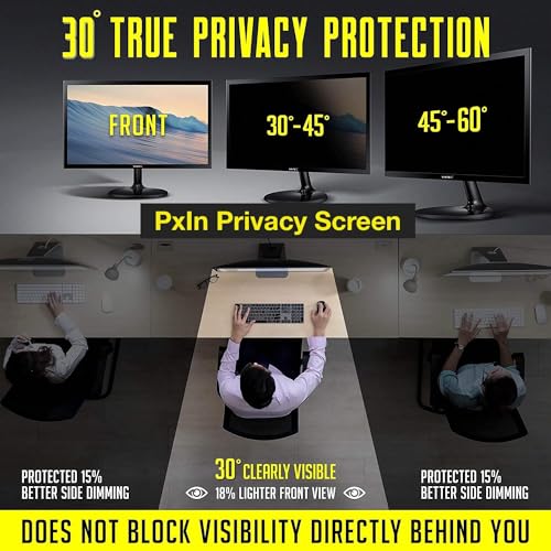 Image of Pxin MS Surface Laptop 6 /5 /4 /3 /2 /1-15 Inch Privacy Screen Filter - NO Eye Strain | Anti-Blue Light + Anti-Glare | No Dry Eyes | Privacy Screen Protector | Touch Screen Enabled