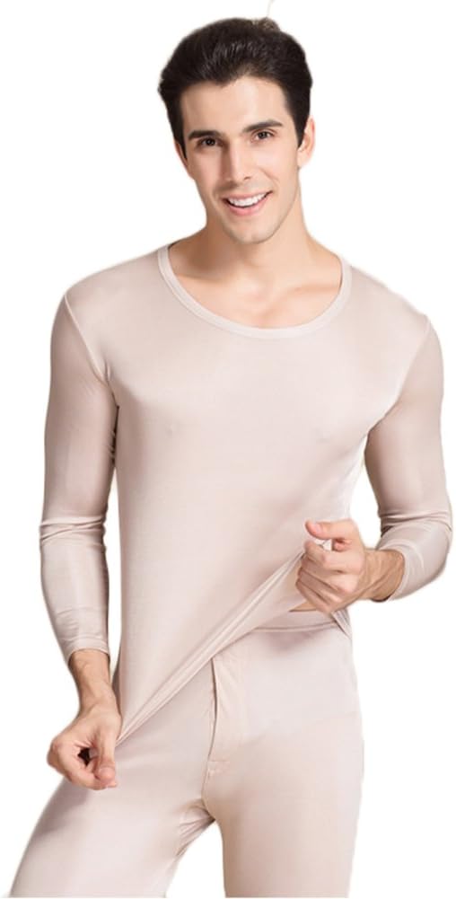 CLC Men's Pure Mulberry Silk Knitted Thermal Underwear Sets