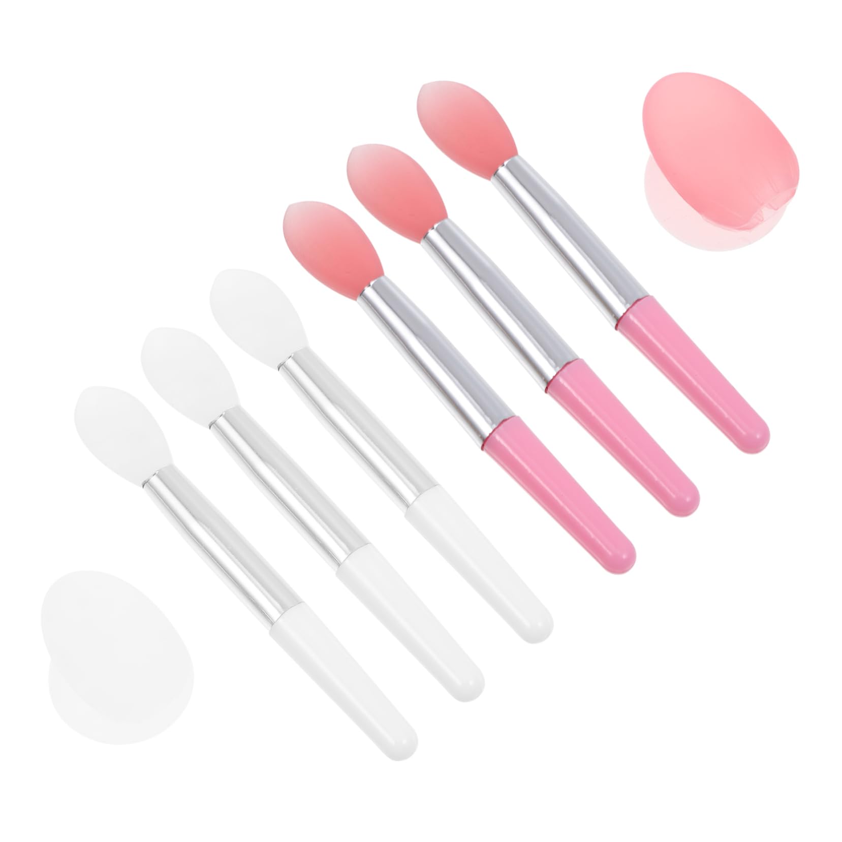 Mikinona Girl Makeup Brush Silicone Lip Mask Applicator Sticks 2 Sets of 8 Pieces