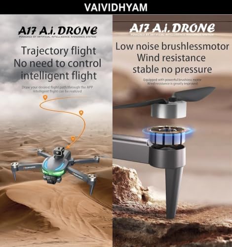 Image of Drone with Dual 4K Camera for Adults | WiFi FPV RC Quadcopter with Camera | Live Video, Altitude Hold, 360 Flip, Headless Mode, One Key Takeoff & Carry Case for Kids and Adults (Silver)