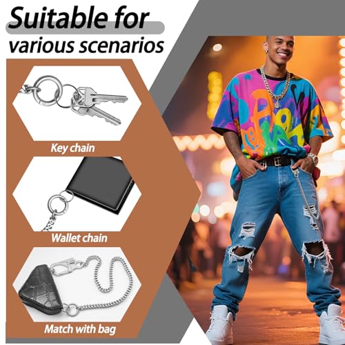 Image of Ahiller Mens Wallet Chain with Heavy Duty Keychain Carabiner Clip