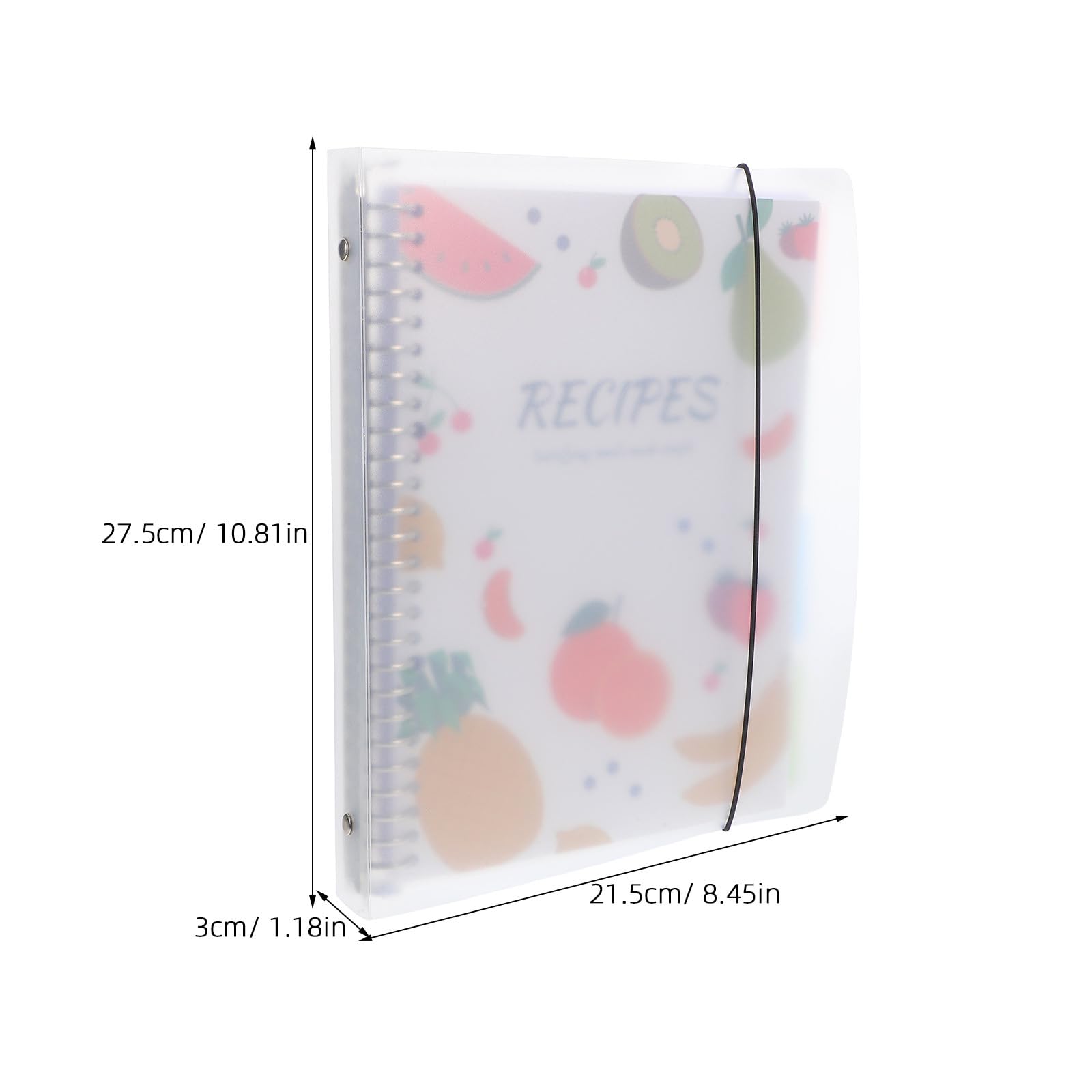 Didiseaon Quaderno per Ricette Raccoglitore per Ricette Copertina Protettiva in Plastica Accessorio la Casa Compatto per Organizzazione Pasti e Pianificazione Alimentare