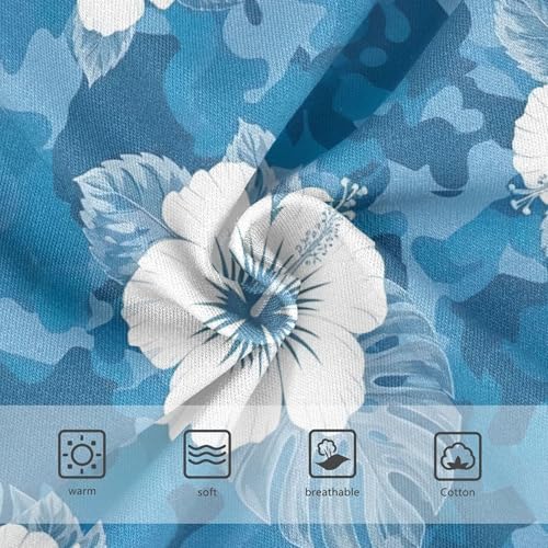 Toddler Underwear Floral 2t Cotton Girl Panties Cute Artistic Briefs Girls Undies White Flowers Blue Camouflage3