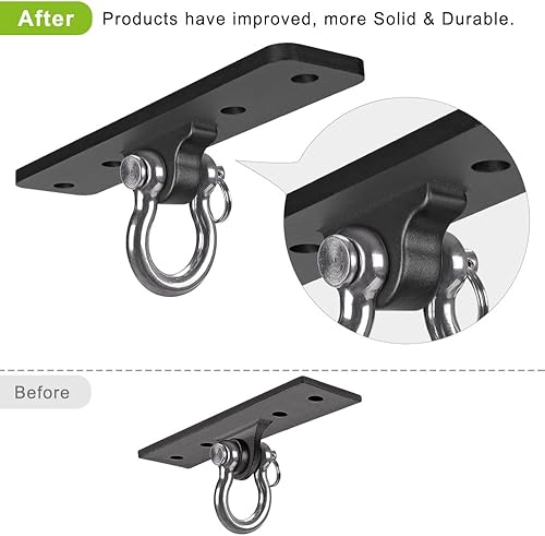 Miniatura 2 de Dolibest Soporte de montaje en pared, anclaje de techo para kit de entrenamiento de suspensión en el hogar, correas de suspensión, anillos de