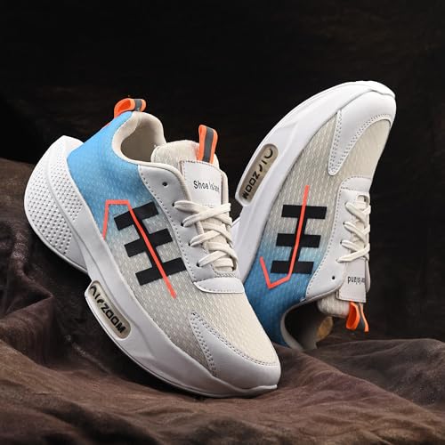 Image of White Lightweight Boys Men Casual Sneakers Sports Running Shoes for Men (OG3075-AZ)