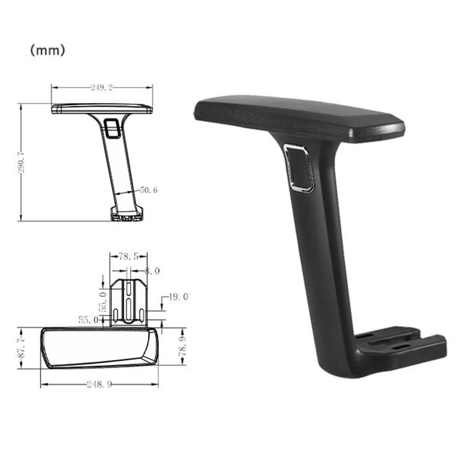 Milageto 2 reposabrazos para Silla, cómodo y fácil de Instalar, Accesorio Universal para Brazos de Silla de Juegos, Silla de Oficina, Estilo a