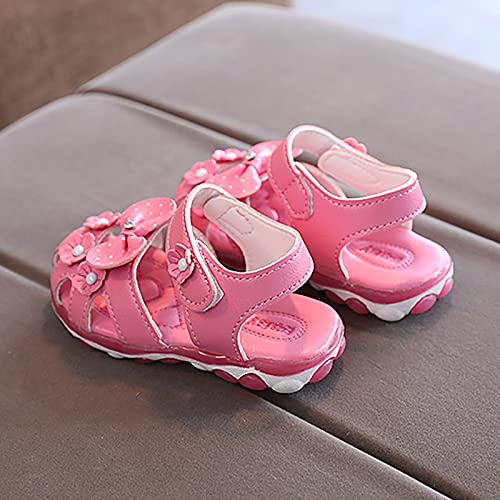 Size 7 Toddler Sandals Shoes Crystal Shoes Kids Shoes Girls Shoes Bowknot Wedge Sandals for Little Girls4