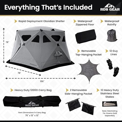 Obsidian tienda camping pop-up 4 estaciones 6-8 personas miniatura 6