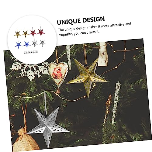 Cabilock 8 Unidades Fita De Papel De Luz De Estrela Sombra De Luz De Estrela De Origami Lanterna De