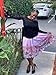 OBBUE Dresstore Vintage Pleated Skirt Floral A-line Printed Midi Skirts with Pockets Sakura-M
