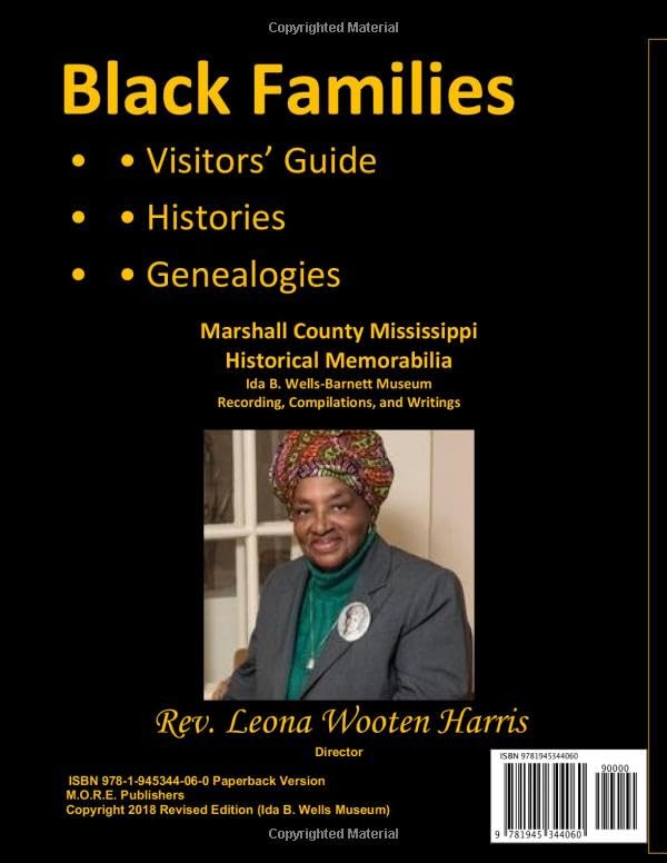 Black Families Visitors' Guide - Histories - Genealogies: Marshall County Mississippi Historical Memorabilia