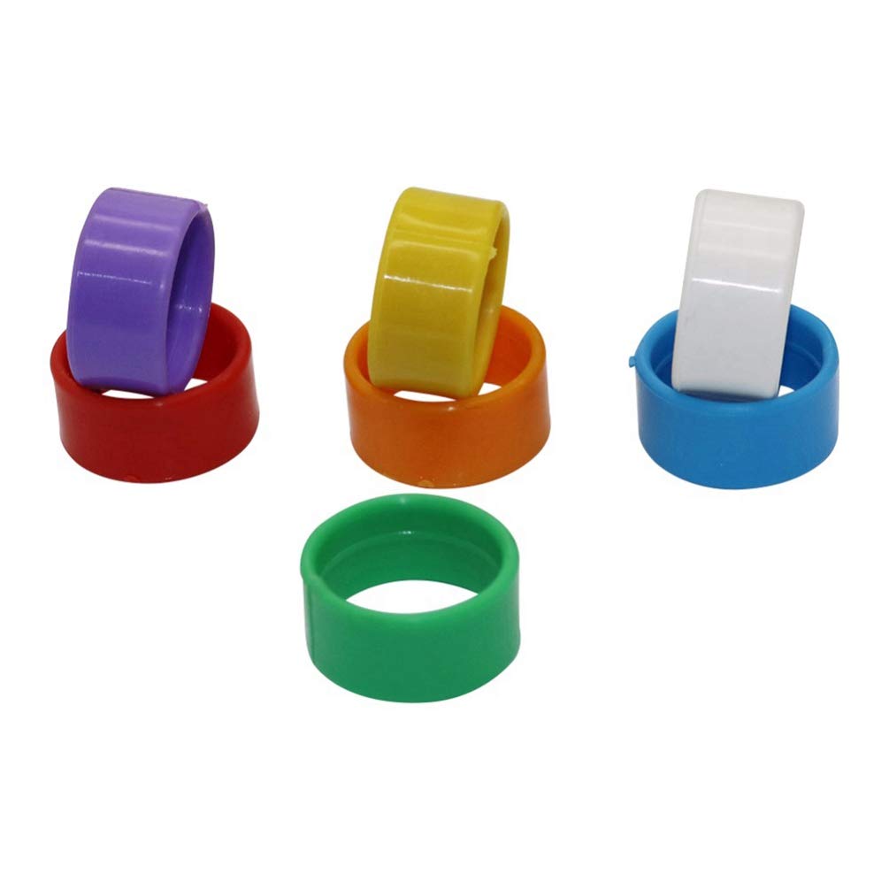 Anillos numerados for patas, anillos for de pájaros, 700 piezas, for, pollitos, pato, loro, con clip, anillo for pie, suministros for, rojo, 2,0 cm(Red,1.6cm)