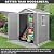 BTMWAY Resin 6x4 FT Outdoor Storage Shed with Floor Included,Small Plastic Shed with Window,Wood-Like Appearance,Water and UV Proof,Double Doors,Garden Tool Storage,Bike Shed,Backyard Shed,Gray