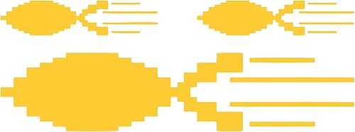 Bombs Pixel - 5 Inch Yellow Vinyl Decal for Car Window, Exterior