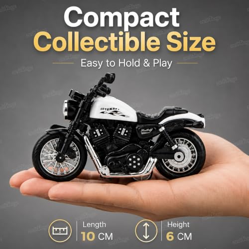Image of Zest 4 Toyz Bike Toy for Kids Toy Motorcycle Bike 1:14 Miniature Collectible Pull Back Action Realistic Design Bikes for Adults and Kids 6-12 Years - (Random Design) Pack of 1