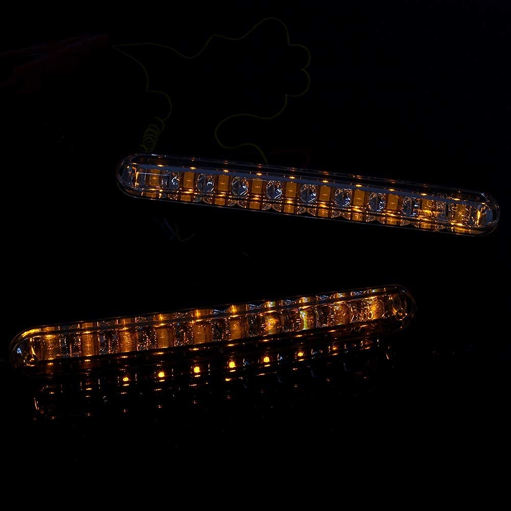 voiture feux jour Yctze pour led diurne voiture pour feux led diurne Feux diurnes à LED, 2X30 diodes électroluminescentes 12V voiture 12V DC Feux diurnes DRL au volant lampe de lumière du jour + clig
